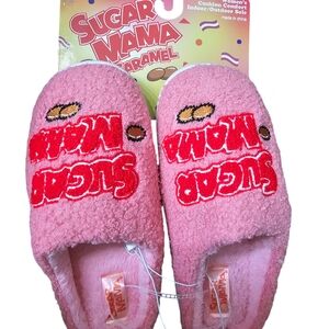 Sugar Mama Caramels Comfort Cushion Indoor/Outdoor Slippers NWT